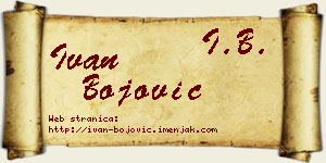 Ivan Bojović vizit kartica